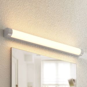Lindby LED Wandleuchte, Wandlampe Bad 'Nava' (spritzwassergeschützt (Modern) in Chrom aus Aluminium u.a. für Badezimmer (1 flammig,, inkl. Leuchtmittel) - Wandleuchten, Spiegelleuchte Badezimmer