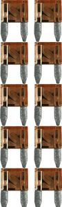 baytronic 10x Kfz-Flachstecksicherung Mini hellbraun 5A