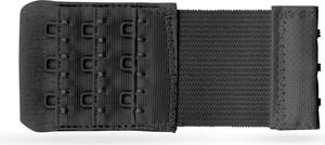 BH Verlängerung ( 3er Pack ), flexible Erweiterung für BH's - Elastischer Bra Extender 3 Haken, Ösen - 9,5cm x 4,0cm ( Schwarz ) - BH-Verlängerer