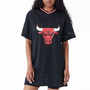 New Era Ladies Oversized Chicago Bulls Mesh Shirt - L