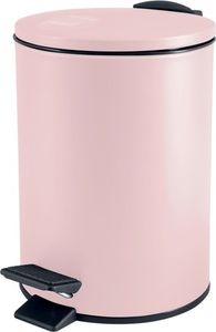 Spirella Kosmetikeimer 3 Liter Edelstahl mit Absenkautomatik und Inneneimer "Adelar" Badezimmer Mülleimer Softclose Abfalleimer rosa