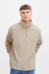 Solid SDIbrahim Herren Fleecepullover Pullover Sweater mit Troyerkragen Logostickerei Relaxed fit