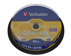 Verbatim DVD+RW Matt Silver, Tortenschachtel