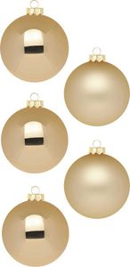 Weihnachtskugeln Glas 6cm Brokatgold 20 Stück