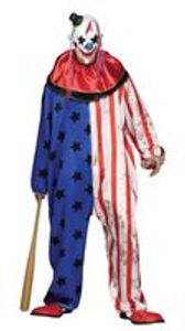 Evil Clown Herren-Kostüm Overall mit Sternen inklusive Maske Gr. L-XXL