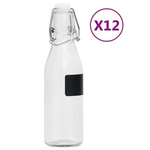 vidaXL Glasflaschen mit Bügelverschluss 12 Stk. Rund 250 ml