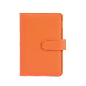 A6 Notebook -Bindemittel nachfüllbar 6 Ring Magnetschnalle Kunstleder wasserdicht lose Blattbindemittel für Füllpapier-Orange