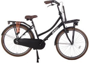 AMIGO Transportfahrräder Damen Sturdy 26 Zoll 46 cm Mädchen Rücktrittbremse Mattschwarz