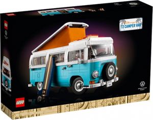 LEGO 10279 Icons Volkswagen T2 Campingbus VW-Bus mit ikonischen Details, klassischer Modellbausatz Camper, Geschenk für Erwachsene