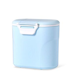 600ML Milchpulver Aufbewahrung,Milchpulver-Spender,Tragbarer Baby Milchpulver Behälter,Milchpulver Container mit Gleichmacher (Blau Large)