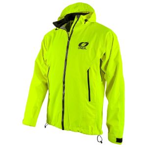 O'Neal MTB Freeride Downhill Mountainbike Outdoor Jacke, Regenjacke - TSUNAMI Rain Jacket neon yellow - Neon Gelb, wasserdicht, atmungsaktiv, Größe S - XXL, Größe:XL
