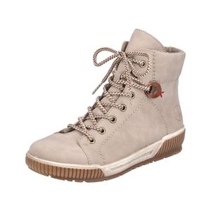 Rieker Schnürstiefel - Beige Synthetik Größe: 41 Normal