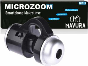 MICROZOOM Handy Smartphone Mikroskop Makrolinse LED 30x Vergrößerung Tablet Lupe