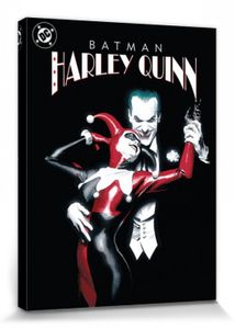Batman Poster Leinwandbild Auf Keilrahmen - Joker Und Harley Quinn, DC Comics (80 x 60 cm)