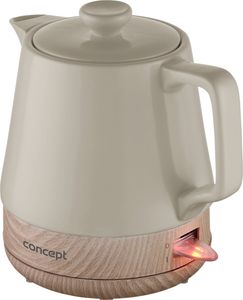 Concept RK 0060/62/61 Schnurloser Wasserkocher, Keramikgehäuse, 1 l FÃ1/4llmenge, 1200 Watt, 360° Sockel, Abschaltautomatik