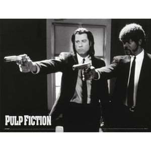 Pulp Fiction - Poster, Gewehre, Metall PM8402 (Einheitsgröße) (Schwarz/Weiß)