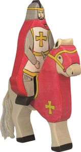 Holztiger 80246 Ritter mit Mantel, reitend (ohne Pferd), rot
