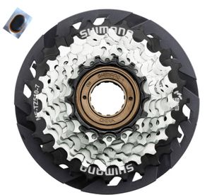 SHIMANO MF-TZ510 Schraubkränze 7-fach Schwarz/Braun inkl. Schlauchflicken