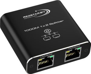 LAN Splitter 1 auf 2 Gigabit Ethernet Switch 2-Port Netzwerk Kabel Verteiler