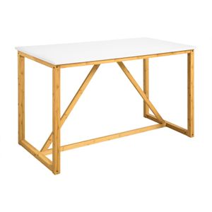 SoBuy FWT72-WN Esszimmertisch Esstisch aus Bambus Küchentisch Schreibtisch Holztisch für Küche, Esszimmer BHT ca.: 120x75x60cm