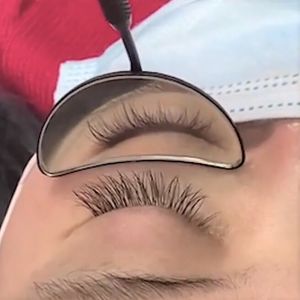 Ergonomisch geformter Wimpernspiegel, Halbmond Spiegel für Wimpernverlängerung, Zahnarztspiegel, Wimpern Zubehör