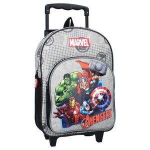 Dětský cestovní kufr na kolečkách s přední kapsou Avengers