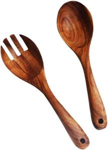 Salatbesteck Olivenholz 2-teilig Holzbesteck Gabel Löffel Salatbesteck Olivenholz 2-teilig Holzbesteck Gabel Löffel