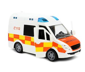 KRANKENWAGEN 112 mit Licht Sound Friktion Rettungswagen Rettungsdienst Ambulance Modellauto Modellbus Auto Bus Spielzeugauto Spielzeug Geschenk 60