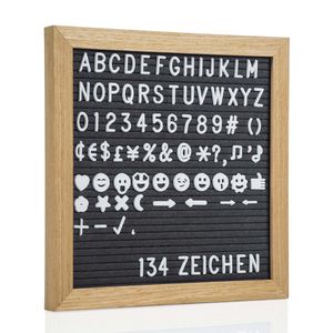 Buchstabentafel mit Filz - Letter Board Buchstabenbrett 27x27cm