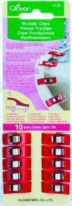 Clover Stoffklammern Wonder Clips in verschiedenen Ausführungen : Rot 10er Pack Farbe: Rot Packungsgröße: 10er Pack