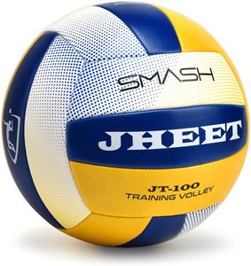 Beachvolleyball Volleyball Offizielle Größe 5, Beachvolleyball aus reiner Polyurethan( (Deflationierter Ball + Tasche) 1 - Perfekt für Training ) , Soft-Touch-Volleyball Ball für Indoor & Outdoor