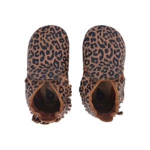 Bobux Dětská obuv s měkkou podrážkou Caramel Leopard Print - Medium