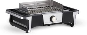 Elektrogrill Tischgrill SEVERIN SENOA BOOST PG 8113 500°C in nur 10 Minuten PG 8113 aus Edelstahl, schwarzsilber Elektrogrill Tischgrill Standgrill Grill Barbecue Grill