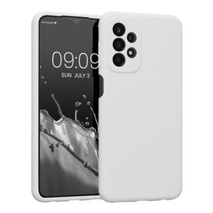 kwmobile Handyhülle kompatibel mit Samsung Galaxy A23 4G / 5G Hülle - gummierte Handy Case aus Silikon in Weiß matt