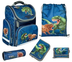 Dinosaurus školní taška sada 5ks EXPORT penál, penál, penál a taška na tělocvik