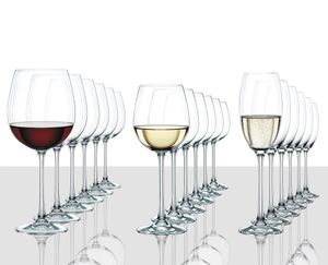Nachtmann 0088260-0 Gläserset 'Vivendi', Rotwein, Weißwein & Champagner, transparent, 18-teilig (1 Set)