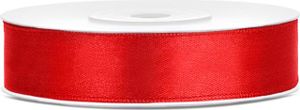 25m Satin Geschenkband rot 12mm breit