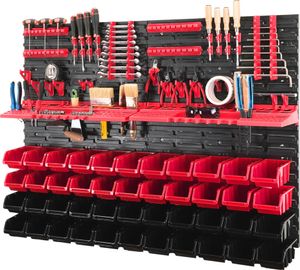 90-tlg. Set Werkzeugwand 1152 x 780 mm Stapelboxen Werkzeughaltern Werkstattregal