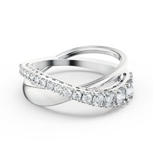 Swarovski 5572724 - Twist Ring Rows - Stříbro - prsten - velikost 52