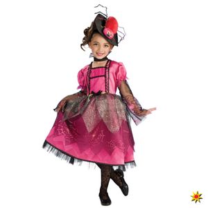 Halloween Kostüm pinkes Spinnen Mädchen, Größe:M (5-6 Jahre)