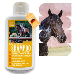 EMMA Magic Gloss Pferdeshampoo für Hunde Pferde 500ml I mildes Pferde Shampoo ph neutral I Pferdepflege glänzendes Fell I Hundeshampoo gegen Geruch