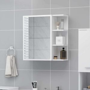 vidaXL Bad-Spiegelschrank Weiß 62,5x20,5x64 cm Holzwerkstoff vidaXL Bad-Spiegelschrank Weiß 62,5x20,5x64 cm Holzwerkstoff