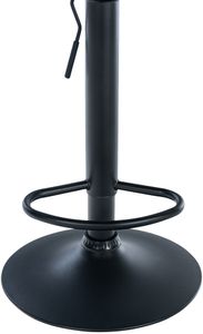 CLP Barhocker Kingston drehbar mit Höhenverstellung, Farbe:walnuss/schwarz, Material:Stoff