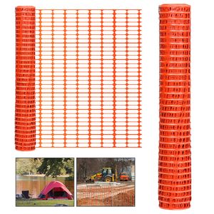 Fiqops Schutznetz aus Kunststoff 1m x 50m, Orange, Absperrzaun Bauzaun Warnnetz Auffangnetz Fangnetz Wildzaun Fangzaun Warnzaun