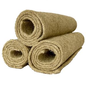 Nager-Teppich aus 100 % Hanf, 120 x 50 cm 5 mm dick, 3er Pack, Nagermatte, Hanfmatte geeignet als Käfig Bodenbedeckung für Nagetiere und Kleintiere, Nagerteppich, Käfigleinlage