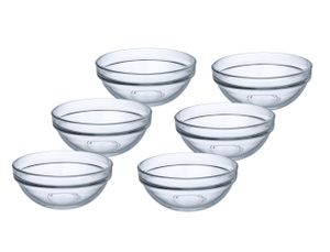 6x Schüsseln aus Glas Ø 9 cm Glasschälchen Dipschale Dessertschale Tapasschale
