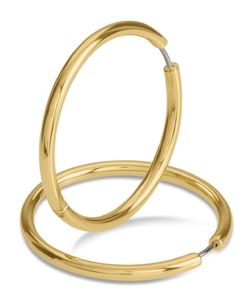 Boccia 05070-02 Damen-Creolen Ohrringe Titan Goldfarben 38 mm