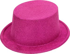 Zylinder Hut  für Karneval , Variante wählen:Glitzer pink
