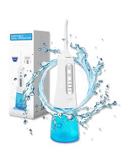 Oral Munddusche Zahnreiniger,  Kabellos Ultraschall Zahnsteinentferner Mundpflege, USB Oral Irrigator 2 Düsen