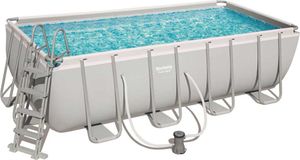 Bestway 56670 Power Steel 488x244x122cm Rechteckiges Rohrpool Silber 11532 Liters Silber 11532 Liters